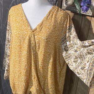 Westport Yellow and White Floral Blouse